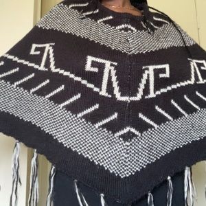 Knit poncho